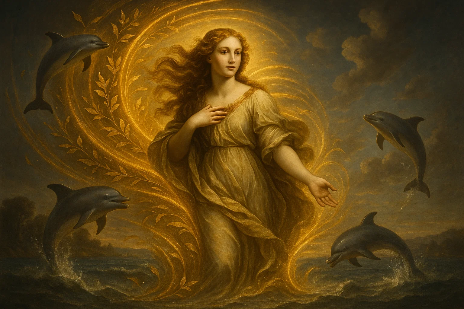 『札束のヴィーナス誕生』 — The Birth of Venus with Dolphins and Dollars
